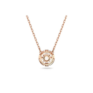 Swarovski Rose Gold-Tone Plated White Sparkling Dance Necklace