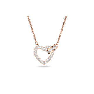 Swarovski Rose Gold-Tone Plated Lovely Heart Necklace