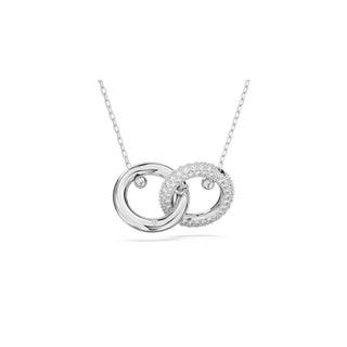 Swarovski Rhodium Plated Dextera Interlocking Loop Pendant