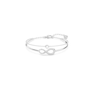 Swarovski Rhodium Plated Infinity Bangle