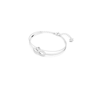 Swarovski Rhodium Plated Infinity Bangle