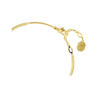 Swarovski Gold-Tone Plated Hyperbola Pink Heart Bangle