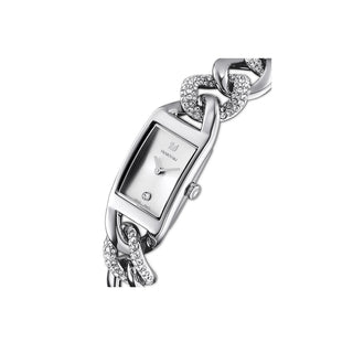 Swarovski Silver-Tone Stainless Steel Cocktail Watch