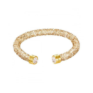 Swarovski Yellow Gold Plated Crystaldust Gold Bangle - Small