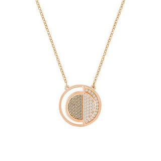 Swarovski Rose Gold Plated Hillock Round Pendant Necklace