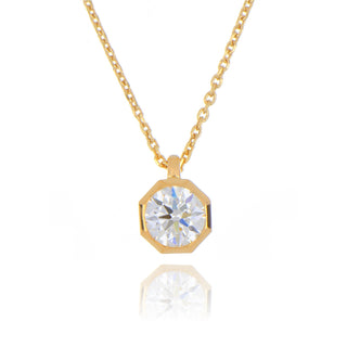 9ct Yellow Gold 0.50ct Laboratory Grown Diamond Solitaire Necklace