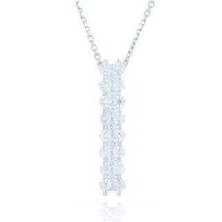 9ct White Gold 0.57ct Laboratory Grown Diamond Hopscotch Necklace