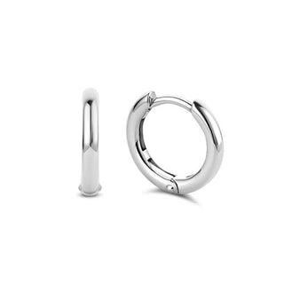 Ti Sento Silver Thin Hinged Hoop Earrings