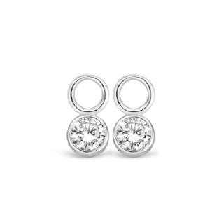 Ti Sento Silver Cz Ear Charms