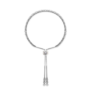 Carat* London White Gold Plated CZ Grace Tennis Bracelet