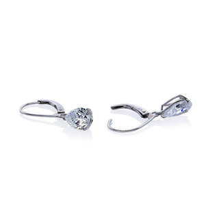 Carat* London 9ct White Gold CZ Blythe Drop Earrings