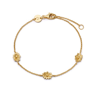 Daisy London Yellow Gold Plated Triple Sunshine Bracelet