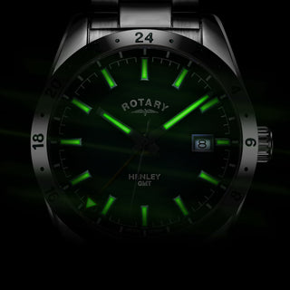 Rotary 40mm GMT Henley Green Automatic Watch