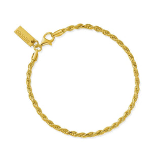 ChloBo Yellow Gold Plate Sparkle Rope Chain Bracelet