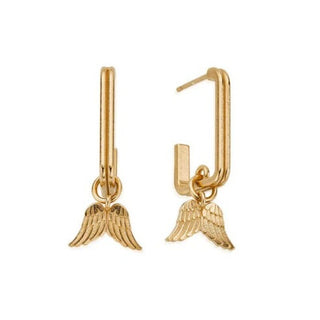 Chlobo Yellow Gold Plated Guidance Hoop Earrings