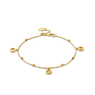 Clogau 9ct Yellow Gold Tree of Life Drop Insignia Bracelet