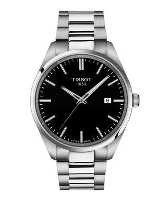 Tissot 40mm PR100 Stainless Steel Black Quartz Watch