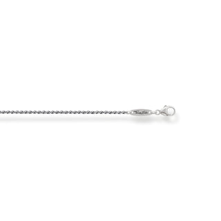 Thomas Sabo Blackened Silver Cord Chain - 60cm