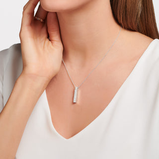 Thomas Sabo Silver Zirconia Cuboid Necklace