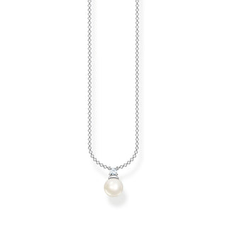 Thomas Sabo Silver Freshwater Pearl and Zirconia Pendant Necklace