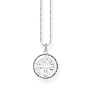 Thomas Sabo Silver Zirconia Tree of Love Rotating Necklace