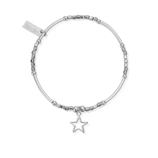 ChloBo Silver Mini Noodle Cube Star Bracelet