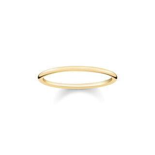 Thomas Sabo Yellow Gold Plated Ring - Size 58