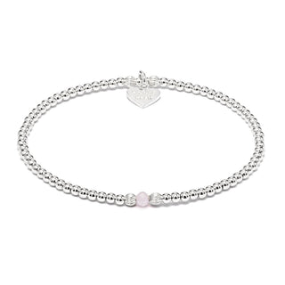 Annie Haak Silver Aster Rose Quartz Bracelet