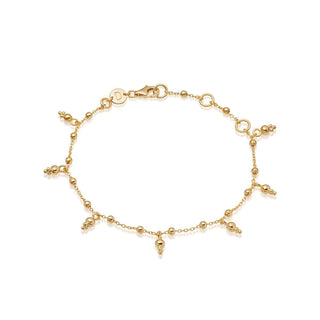 Daisy London Yellow Gold Plated Stacked Beaded Bracelet