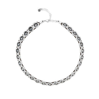 Uno De 50 Too Much Grey Swarovski Elements Necklace