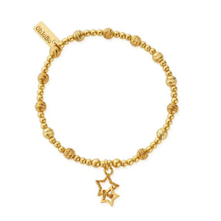 Chlobo Yellow Gold Plated Interlocking Star Bracelet