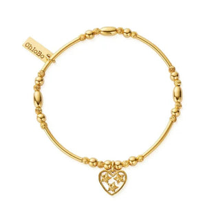 Chlobo Yellow Gold Plated Heart of Hope Bracelet