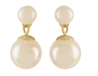 9ct Yellow Gold 4-7mm Freshwater Pearl Drop Earrings