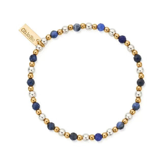 Chlobo Silver and Yellow Gold Plated Didi Sodalite Bracelet