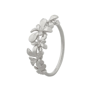 Alex Monroe Silver Sprouting Rosette Ring - Size J