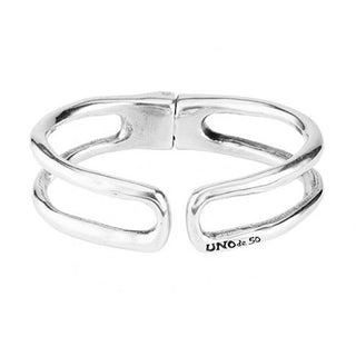 Uno De 50 Rectangle Open Hinged Bangle - Medium