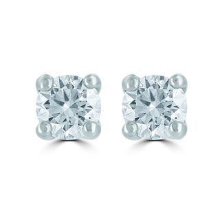 18ct White Gold 0.50ct Diamond Solitaire Stud Earrings