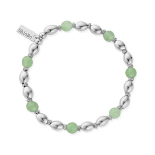 Chlobo Silver Good Fortune Aventurine Bracelet