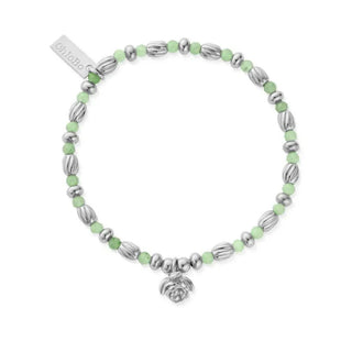 Chlobo Silver Rosebud Aventurine Bracelet