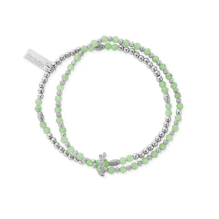 Chlobo Silver Wisteria Aventurine Bracelet Stack