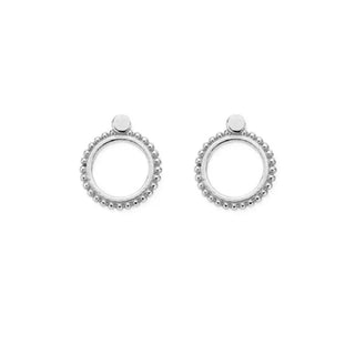 Chlobo Silver New Moon Stud Earrings