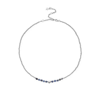 Chlobo Silver Midnight Star Sodalite Necklace