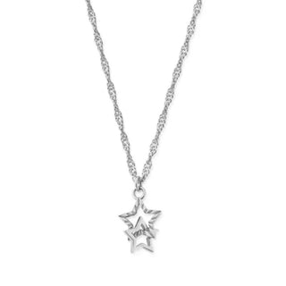 Chlobo Silver Interlocking Star Necklace