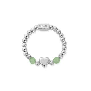 Chlobo Silver New Love Aventurine Ring - Size Medium