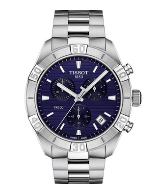 Tissot Pr100 Gents Chronograph Blue Quartz Watch