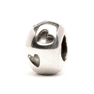 Trollbeads Silver Heart Print Bead