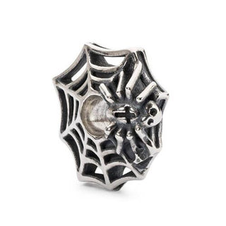 Trollbeads Silver Heart Catcher Spider Web Bead