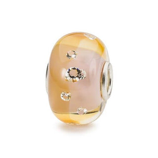 Trollbeads Shade Of Sparkle Peach Glass Bead