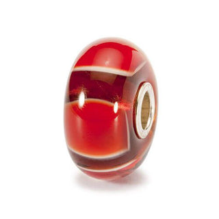 Trollbeads Red Symmetry Glass Bead