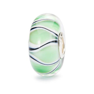 Trollbeads Green Tulips Glass Bead